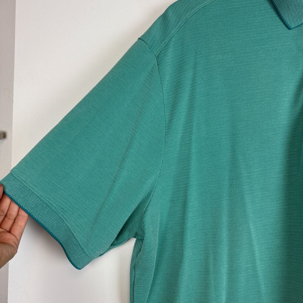 Tommy Bahama IslandZone Tencel Blend Polo Shirt Blue Green - Size XL - Picture 3 of 9